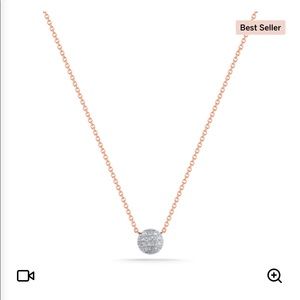 LAUREN JOY MINI DISC NECKLACE ROSE GOLD
